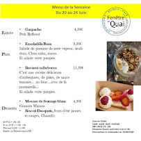 Fenêtre sur Quai à Cérons menu