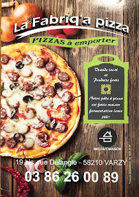 Menu / carte de La Fabriq'a Pizza à Varzy