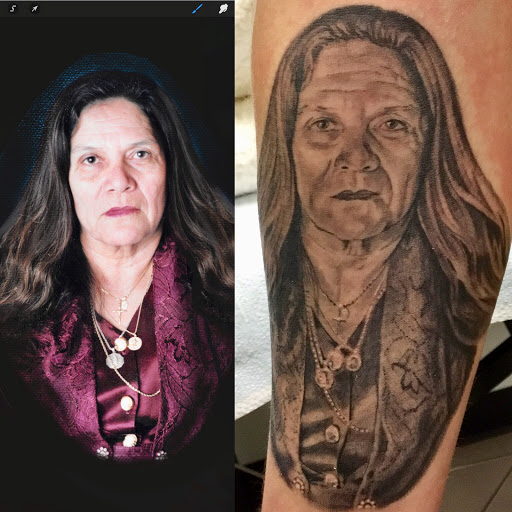 Explore patchwork tattoo ideas, creative tattoo ideas in Bakersfield, available at Art Studio