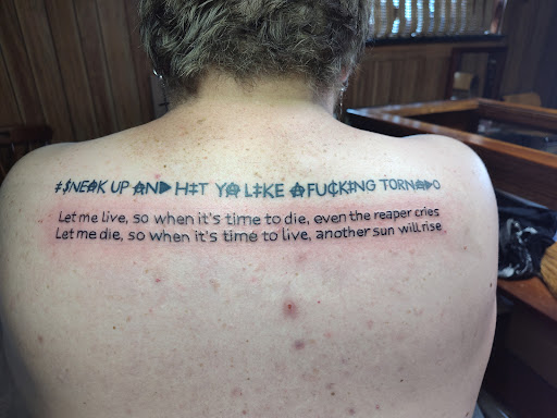 Find tattoo ideas chest for your next unique tattoo in Carbondale at MsCandyTattoo