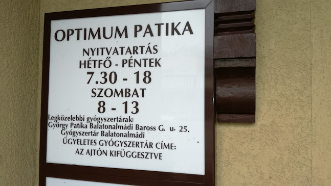 Értékelések erről a helyről: Optimum Patika, Balatonalmádi - Gyógyszertár