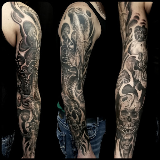 Explore mechanic tattoo ideas for guys, creative tattoo ideas in Casper, available at Final Thoughts