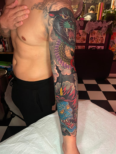 Explore blue collar tattoo ideas, creative tattoo ideas in Georgetown, available at Iron Rite Tattoo South