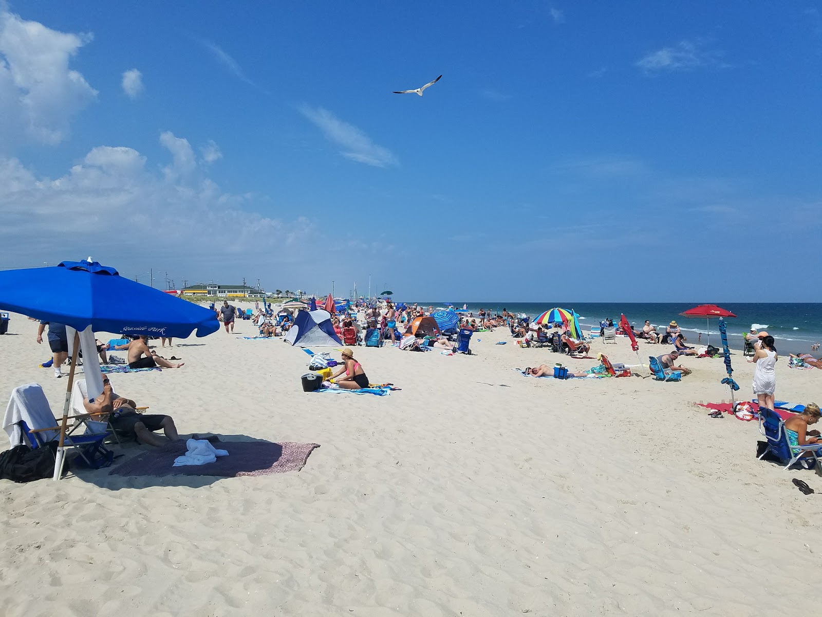 Seaside Park Beach的照片 带有明亮的沙子表面
