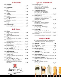Menu du Asia HG à Solingen
