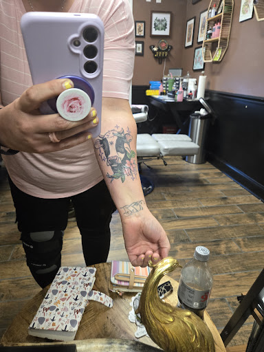 Explore sleeve forearm tattoo ideas for men, creative tattoo ideas in Hinesville, available at Dark Horse Art Studios