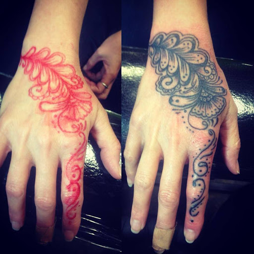Explore sexual tattoo ideas, creative tattoo ideas in Dunn, available at Heart and Hammer Tattoo Co.