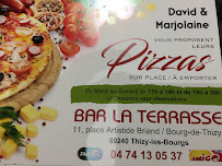 Carte du Pizzeria la terrasse à Thizy-les-Bourgs