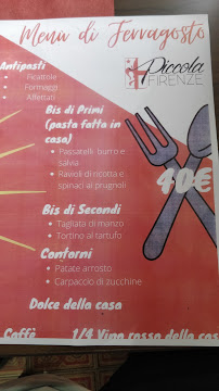 Restaurant italien Ristorante Pizzeria Piccola Firenze à Firenzuola (le menu)