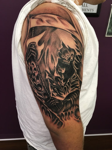 Explore cyber sigilism tattoo ideas, creative tattoo ideas in Roscoe, available at Elevated Ink Tattoo