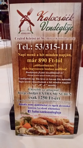 Opinii despre Kalocsáék Vendéglője 1957 în Cegléd - Étterem