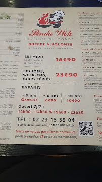 Panda wok à Saint-Malo menu