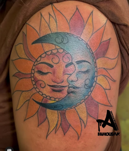 Explore tattoo ideas for shoulder and arm, creative tattoo ideas in Hammond, available at Famous Ink, Inc.