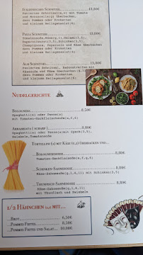 Menu du Theaterstube à Maßbach
