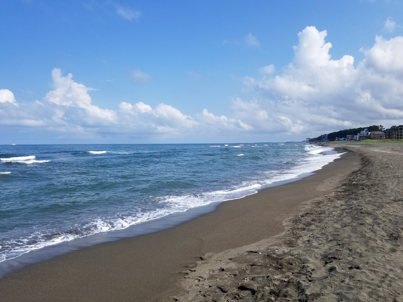 Foto von Shekvetili beach mit schwarzer sand Oberfläche