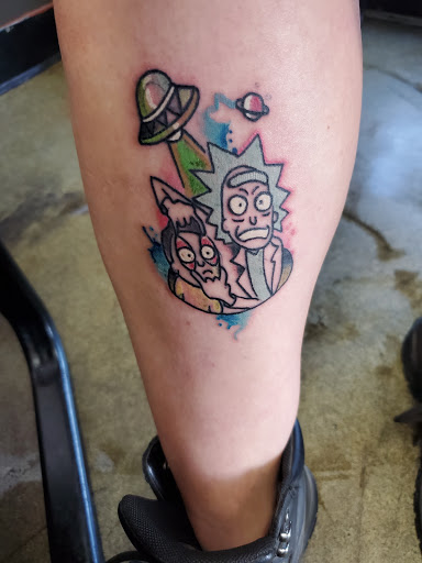 Explore woman leg tattoo ideas, creative tattoo ideas in San Marcos, available at Jerrys Tattoo Shop