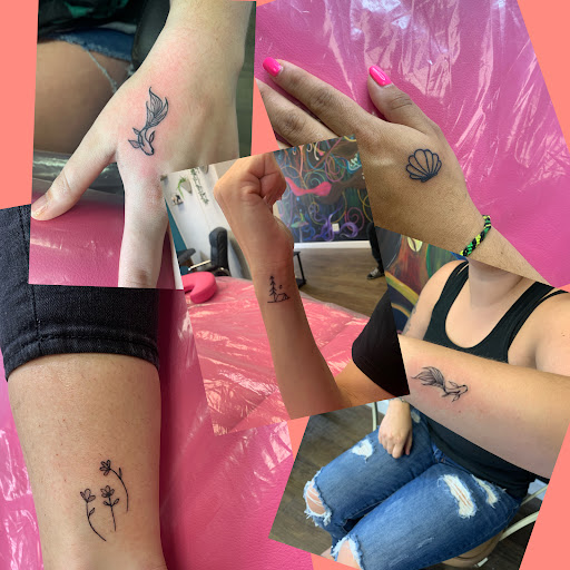 Explore american traditional tattoo filler ideas, creative tattoo ideas in Lake City, available at Crooked Spines Tattoo Studio