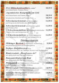 Menu / carte de Pension & Restaurant Sächsischer Hof in Ohrdruf à Ohrdruf