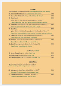 Carte du Zel Restaurant Karlsruhe à Karlsruhe