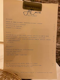 Restaurant Acacia à Arcachon (le menu)