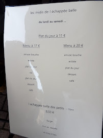 l échappée belle à Fontaine-lès-Dijon menu