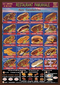 Menu / carte de Restaurant Pamukkale à Clermont