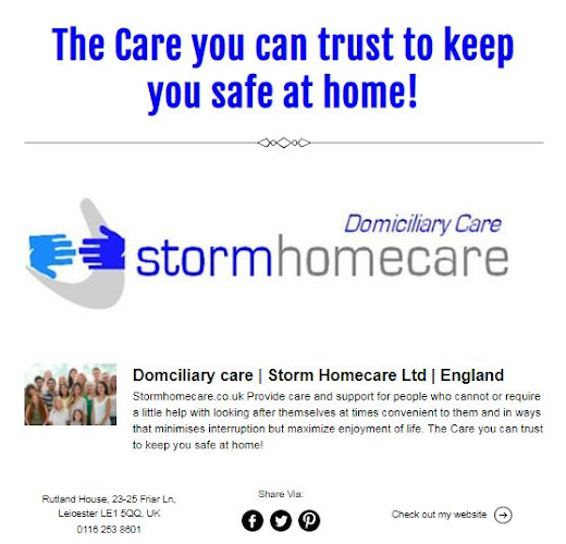 Reviews of Storm Homecare Ltd in Leicester - Retirement home