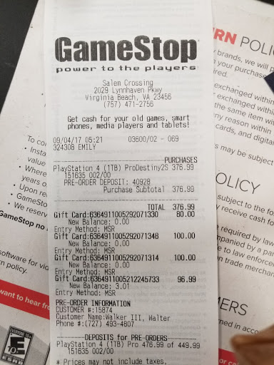 Video Game Store «GameStop», reviews and photos, 2029 Lynnhaven Pkwy STE 600, Virginia Beach, VA 23456, USA