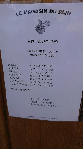 Le magasin du pain à Puycasquier