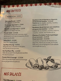 Menu / carte de Chili Thai Restaurant à Mulhouse