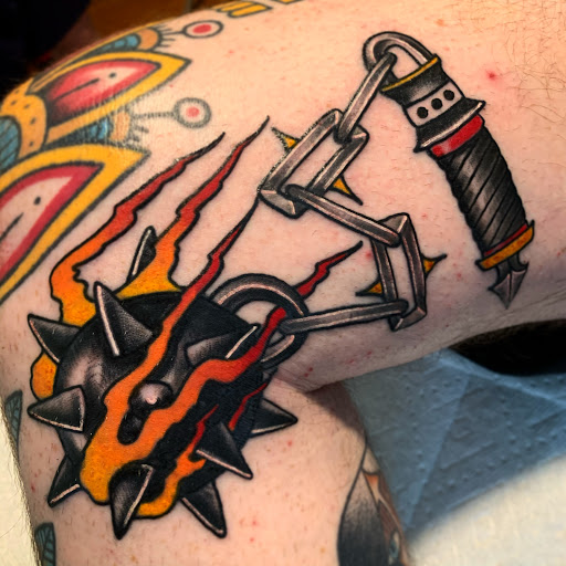 Explore portrait sleeve tattoo ideas, creative tattoo ideas in Danvers, available at North Shore Tattoo Company