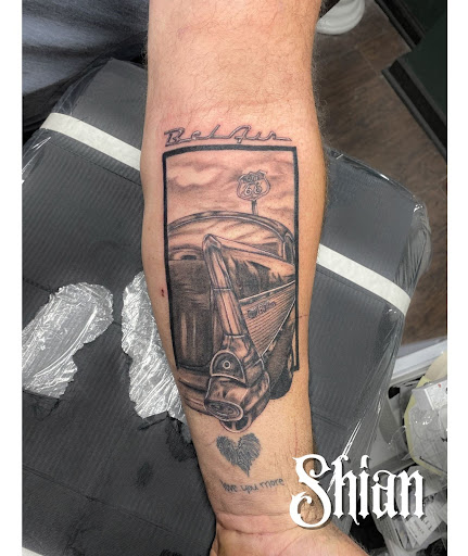 Explore mens cover up tattoo ideas, creative tattoo ideas in Benton, available at Relics Tattoo Studio