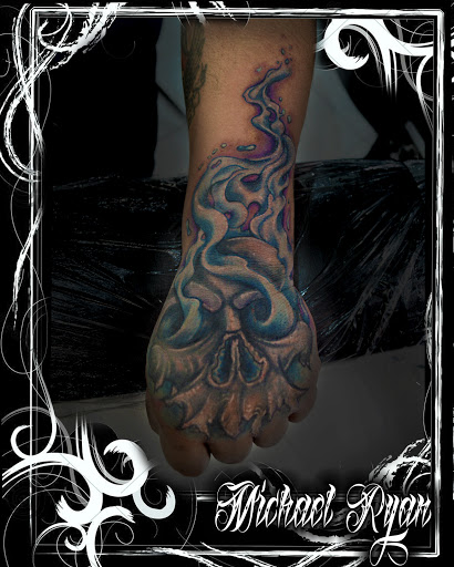 Explore halloween couple tattoo ideas, creative tattoo ideas in Bronx, available at Anarchy Tattoo Studios