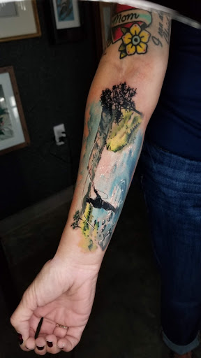 Explore memorial tattoo sleeve ideas, creative tattoo ideas in Albuquerque, available at Golden Needle Tattoo Studio