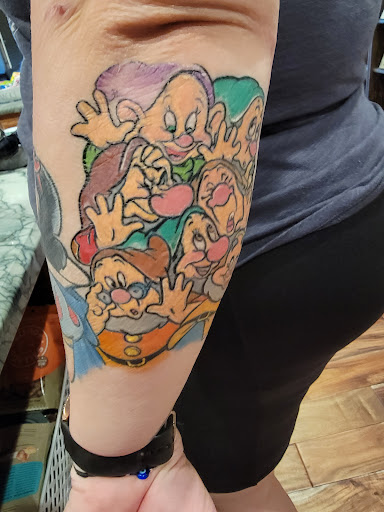 Explore simple cartoon tattoo ideas, creative tattoo ideas in Tehachapi, available at Briar Rose TATTOO