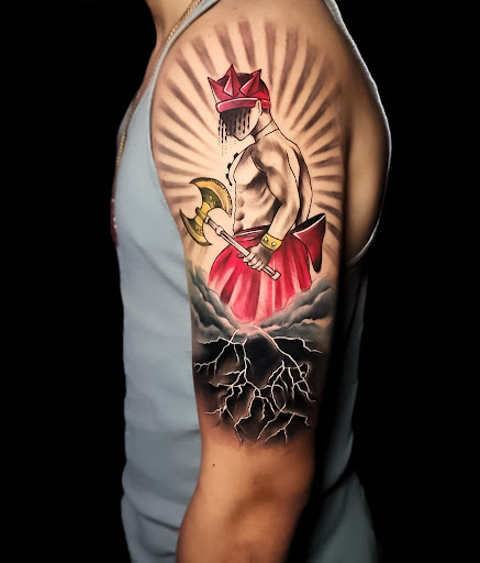 Explore male flower tattoo ideas, creative tattoo ideas in Hialeah, available at Ink Demons