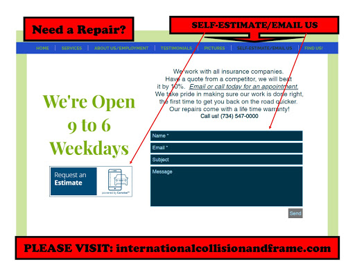 Auto Body Shop «International Collision & Frame Ypsilanti, MI», reviews and photos, 10 Emerick St, Ypsilanti, MI 48198, USA