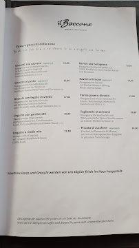 Restaurant italien Il Boccone à Konstanz (la carte)