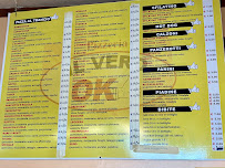 Menu du Il Vero OK à Milan
