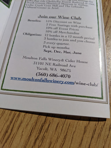 Winery «Moulton Falls Winery», reviews and photos, 31101 NE Railroad Ave, Yacolt, WA 98675, USA