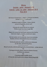 Menu du Restaurant du Bellevue à Cambo-les-Bains