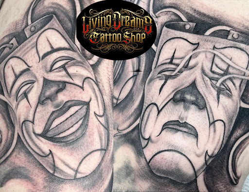 Explore chin tattoo ideas, creative tattoo ideas in West Covina, available at Living Dreams Tattoo Shop