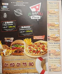 Carte du Di Napoli Pizza Montlhéry à Montlhéry