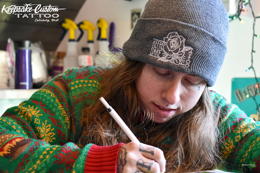 Explore forearm half sleeve cover up tattoo ideas, creative tattoo ideas in Salisbury, available at Keepsake Custom Tattoo & Body Piercing Laser Tattoo Removal