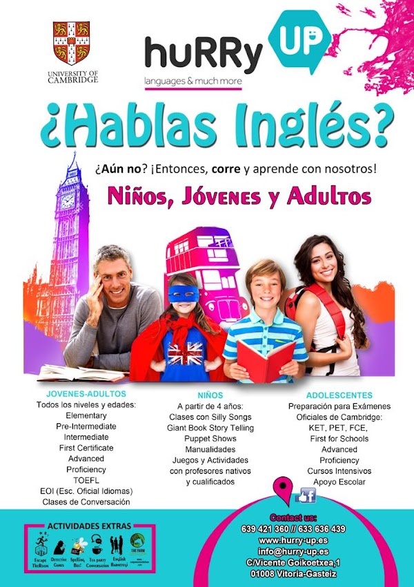 Imagen de Academia de inglés en Vitoria Hurry Up (3 de 5)