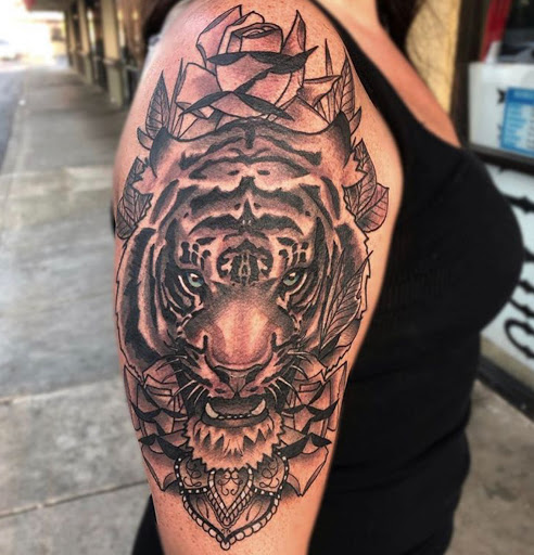 Explore mechanical tattoo ideas, creative tattoo ideas in Pittsburg, available at Delta Art & Tattoo
