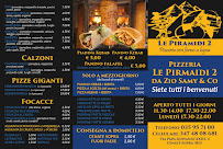 Menu / carte de Pizzeria Le Piramidi à Cenate Sopra