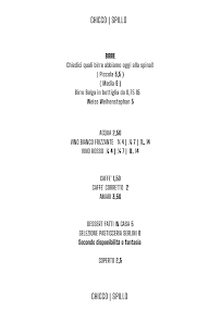 Restaurant de fruits de mer Ristorante Chicco|Spillo Gussago à Gussago - menu / carte