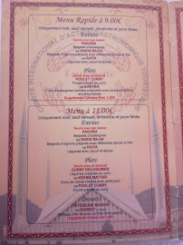 Le Rawal à Pierrefitte-sur-Seine menu