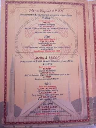 menu du restaurants Le Rawal à Pierrefitte-sur-Seine